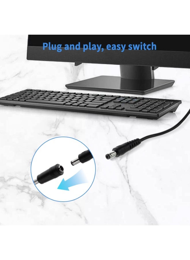 fantasize 5V USB to DC Charging Cable, Universal Power Cord for Toys, Watches, Fans, Speakers, Headsets, Monitors, Table Lamps, Phones, LED Light Strips, Routers, DC 5.5 x 2.1mm with 10 Connectors, 1m - Image 3